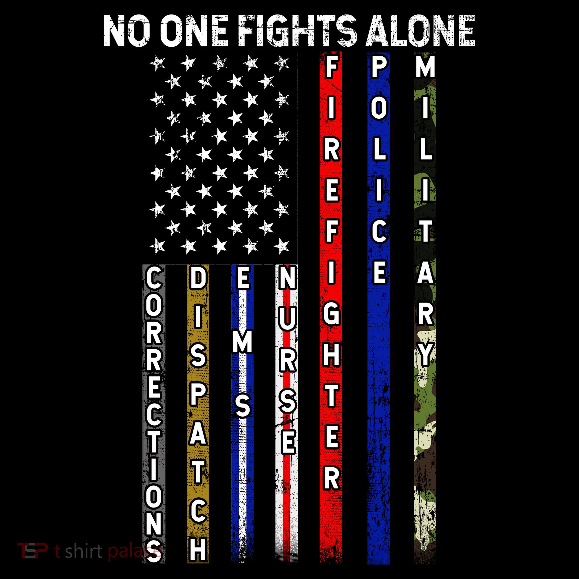 No One Fight Alone USA Flag Women's Hoodie