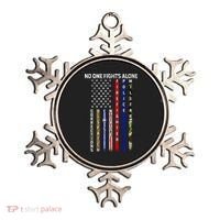 No One Fight Alone USA Flag Ornament thumb 0