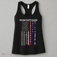 No One Fight Alone USA Flag Women's Tank Top thumb 3