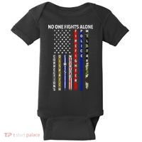 No One Fight Alone USA Flag Baby Bodysuit thumb 0
