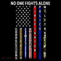 No One Fight Alone USA Flag Baby Bodysuit thumb 2