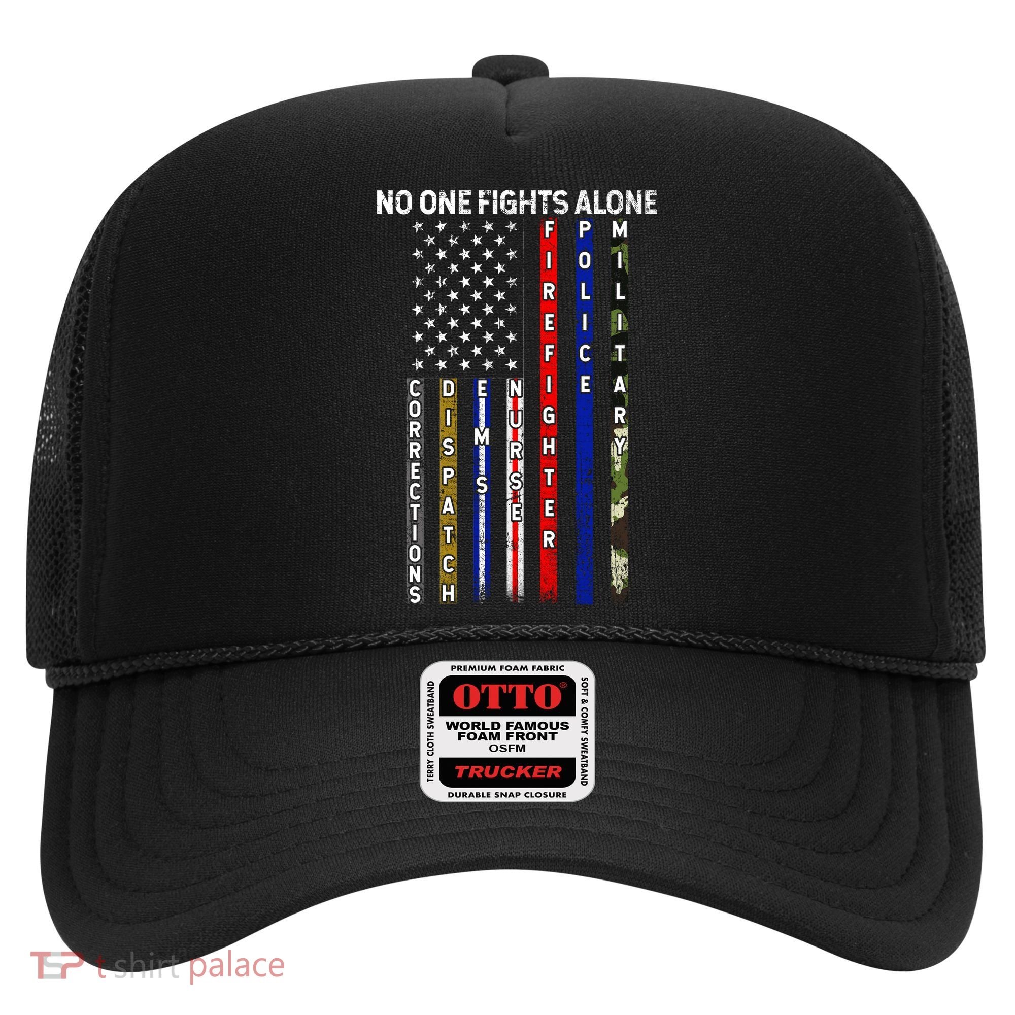 No One Fight Alone USA Flag Hat