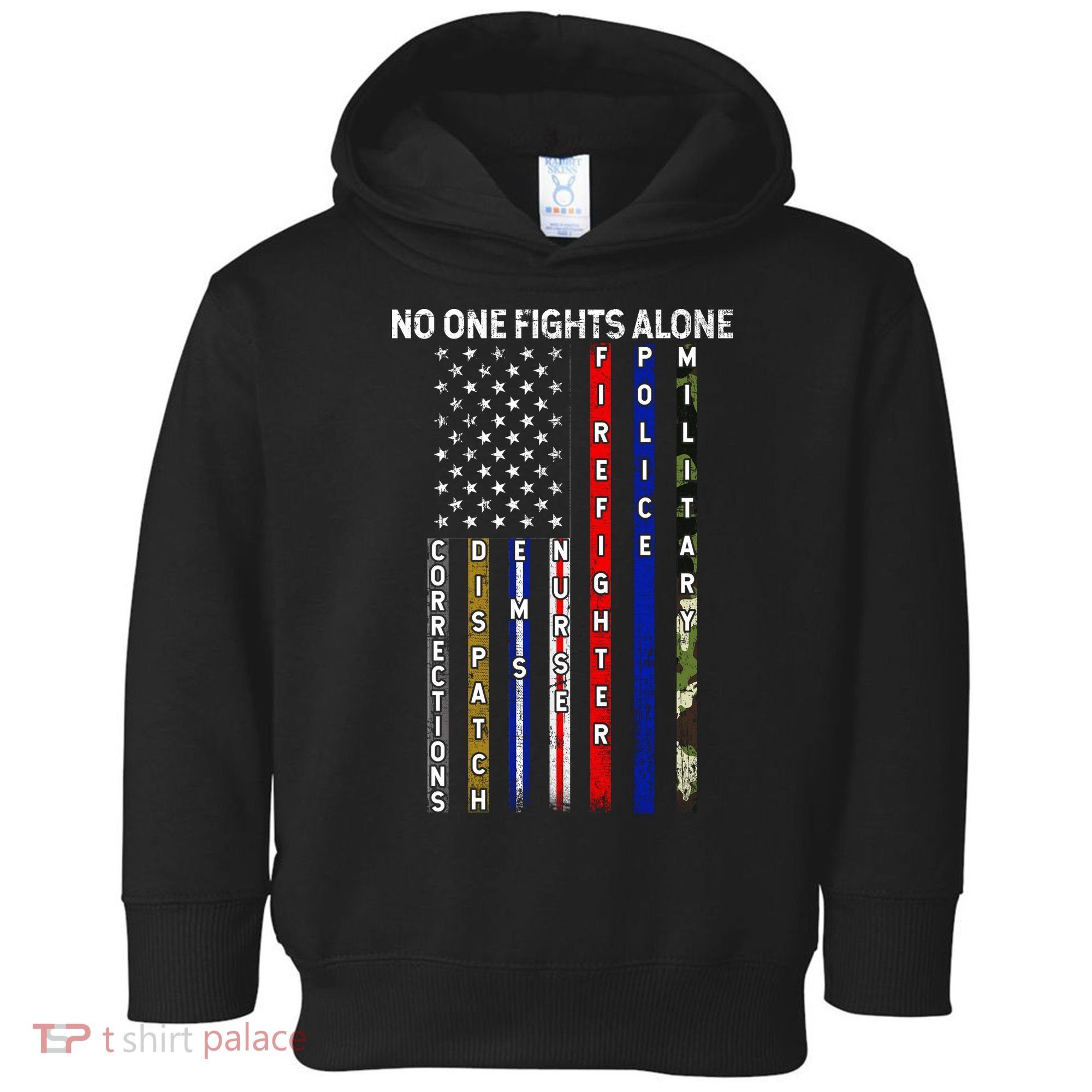 No One Fight Alone USA Flag Toddler Hoodie