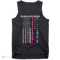 No One Fight Alone USA Flag Tank Top thumb 0