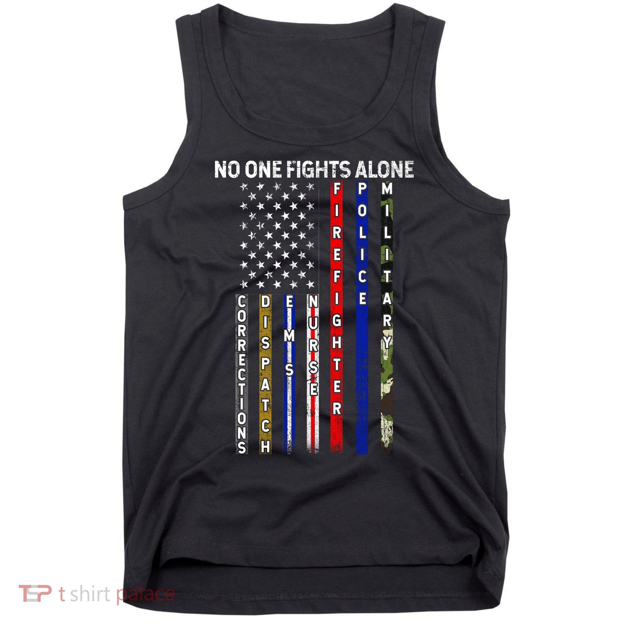 No One Fight Alone USA Flag Tank Top