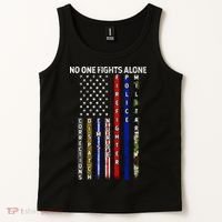 No One Fight Alone USA Flag Tank Top thumb 2