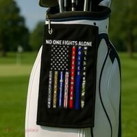 No One Fight Alone USA Flag Golf Towel thumb 2