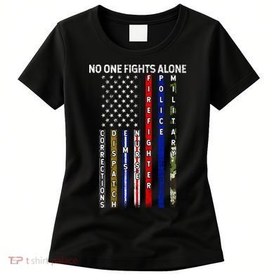 No One Fight Alone USA Flag Women's T-Shirt