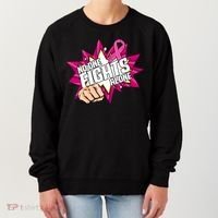 No One Fights Alone Breast Cancer Awareness Women's Sweatshirt thumb 0