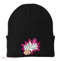 No One Fights Alone Breast Cancer Awareness Beanie thumb 0