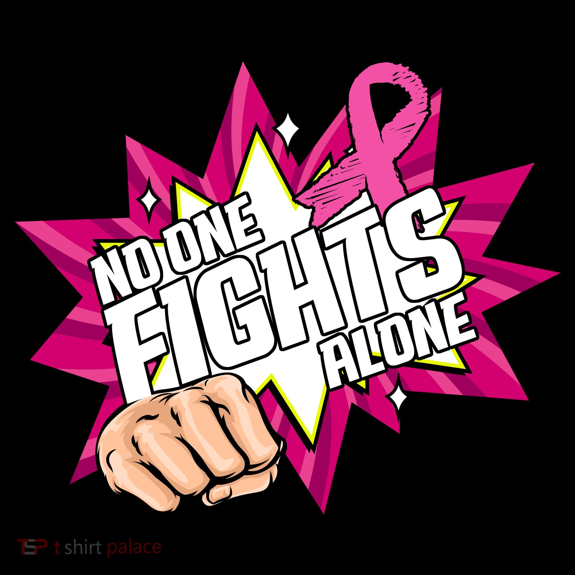 No One Fights Alone Breast Cancer Awareness Women's Hoodie