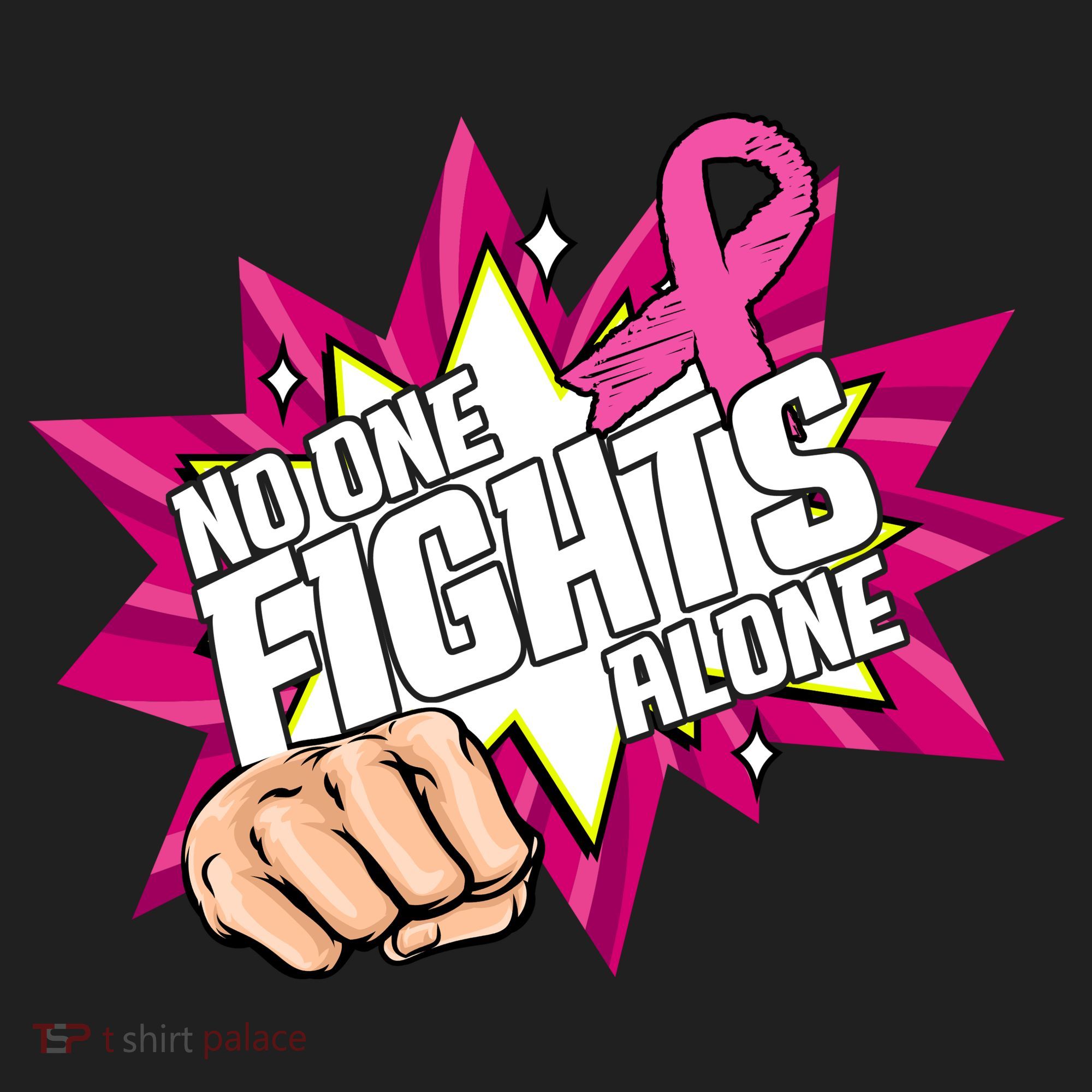 No One Fights Alone Breast Cancer Awareness Tumbler