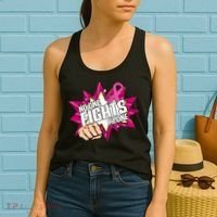 No One Fights Alone Breast Cancer Awareness Women's Tank Top thumb 2