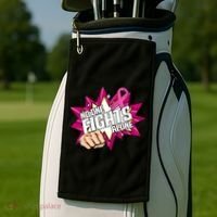 No One Fights Alone Breast Cancer Awareness Golf Towel thumb 2