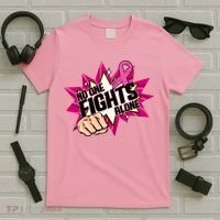 No One Fights Alone Breast Cancer Awareness T-Shirt thumb 5