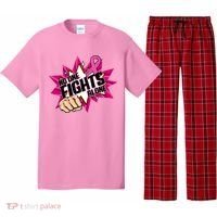 No One Fights Alone Breast Cancer Awareness Pajama Set thumb 0