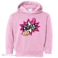 No One Fights Alone Breast Cancer Awareness Toddler Hoodie thumb 0
