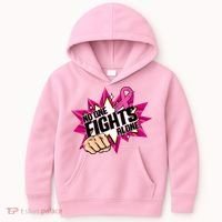 No One Fights Alone Breast Cancer Awareness Kids Hoodie thumb 0