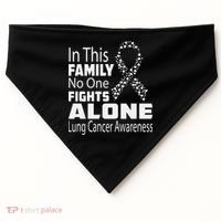 No One Fights Alone Lung Cancer Awareness USA-Made Doggie Bandana thumb 0