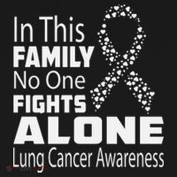 No One Fights Alone Lung Cancer Awareness USA-Made Doggie Bandana thumb 2