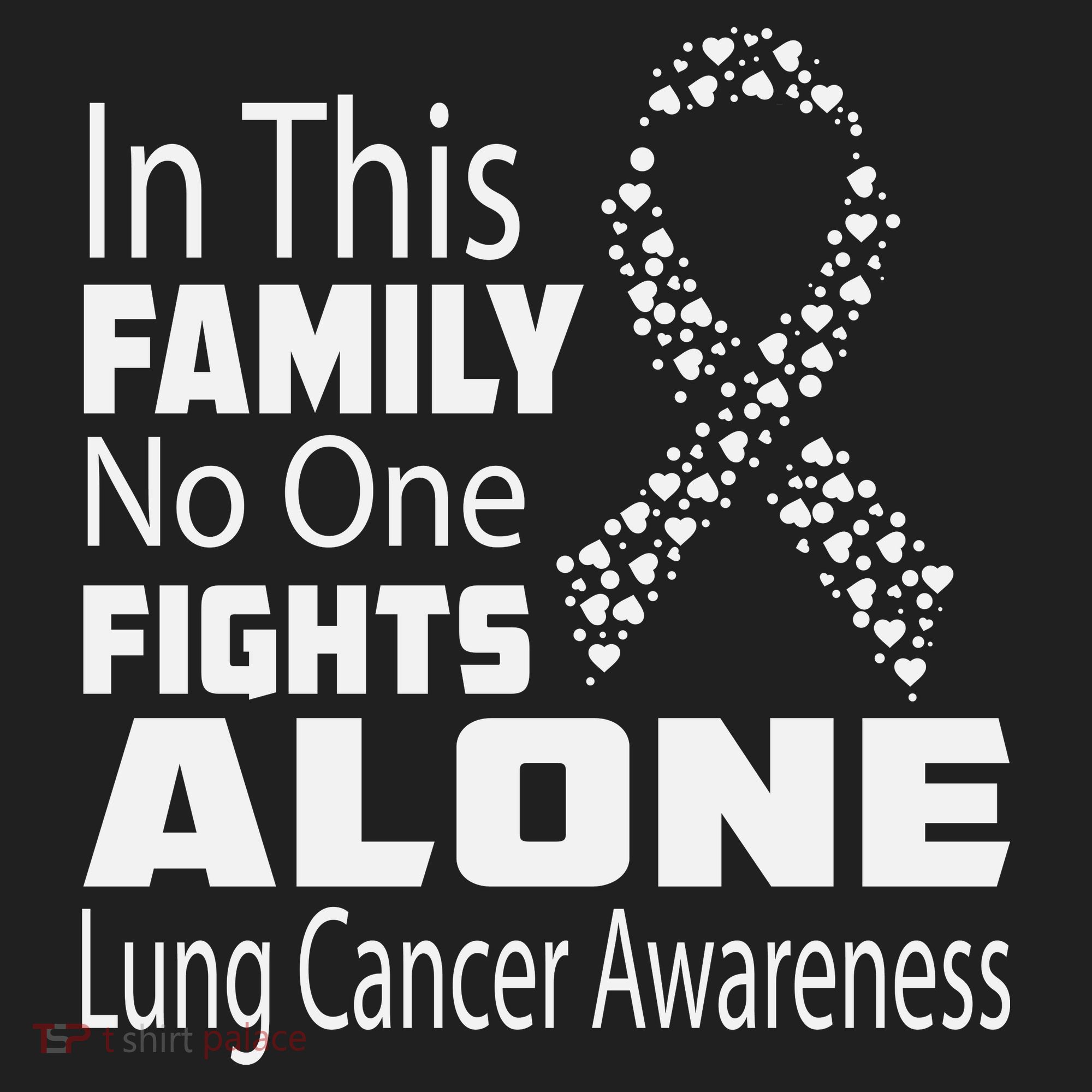 No One Fights Alone Lung Cancer Awareness Beanie