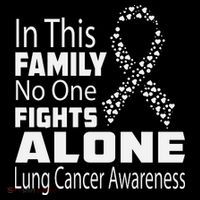 No One Fights Alone Lung Cancer Awareness Women's Hoodie thumb 2