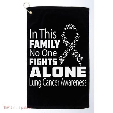 No One Fights Alone Lung Cancer Awareness Golf Towel