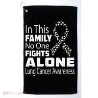 No One Fights Alone Lung Cancer Awareness Golf Towel thumb 0