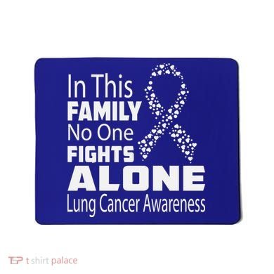 No One Fights Alone Lung Cancer Awareness Mousepad