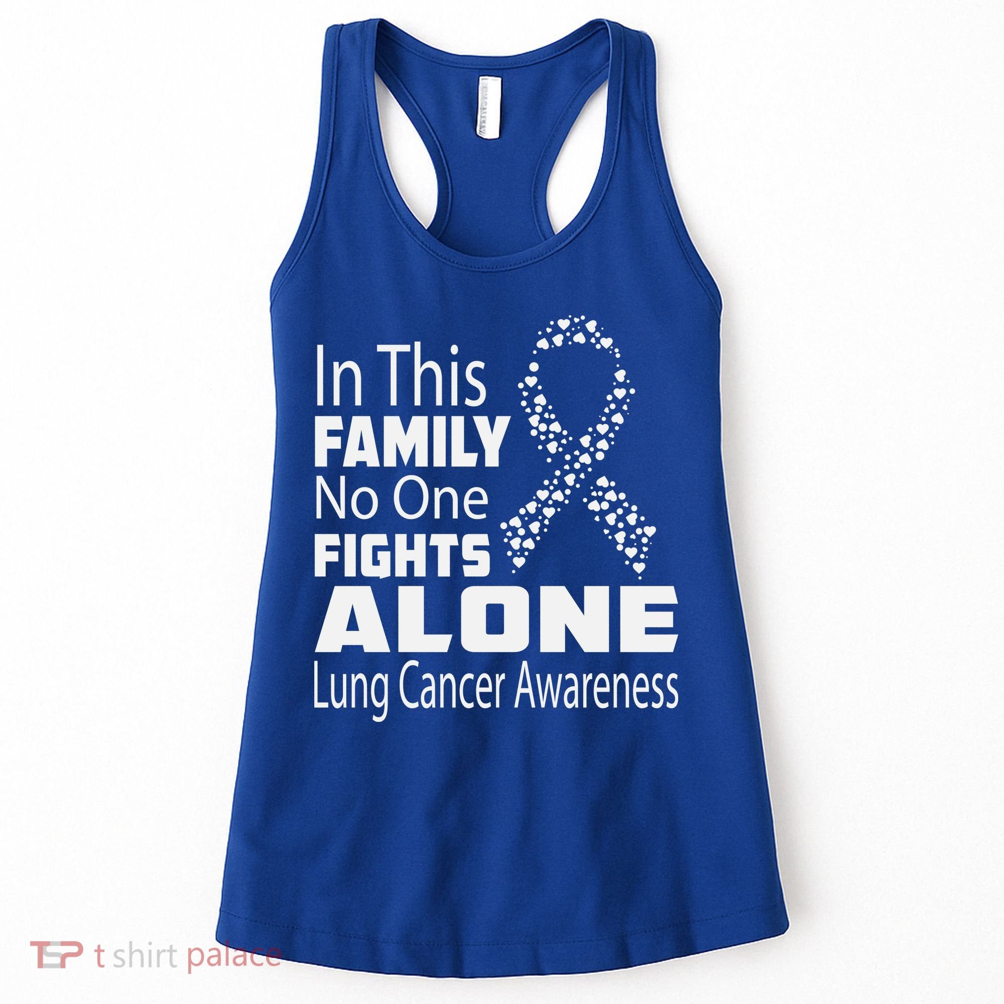 No One Fights Alone Lung Cancer Awareness Women's Tank Top