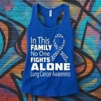 No One Fights Alone Lung Cancer Awareness Women's Tank Top thumb 3
