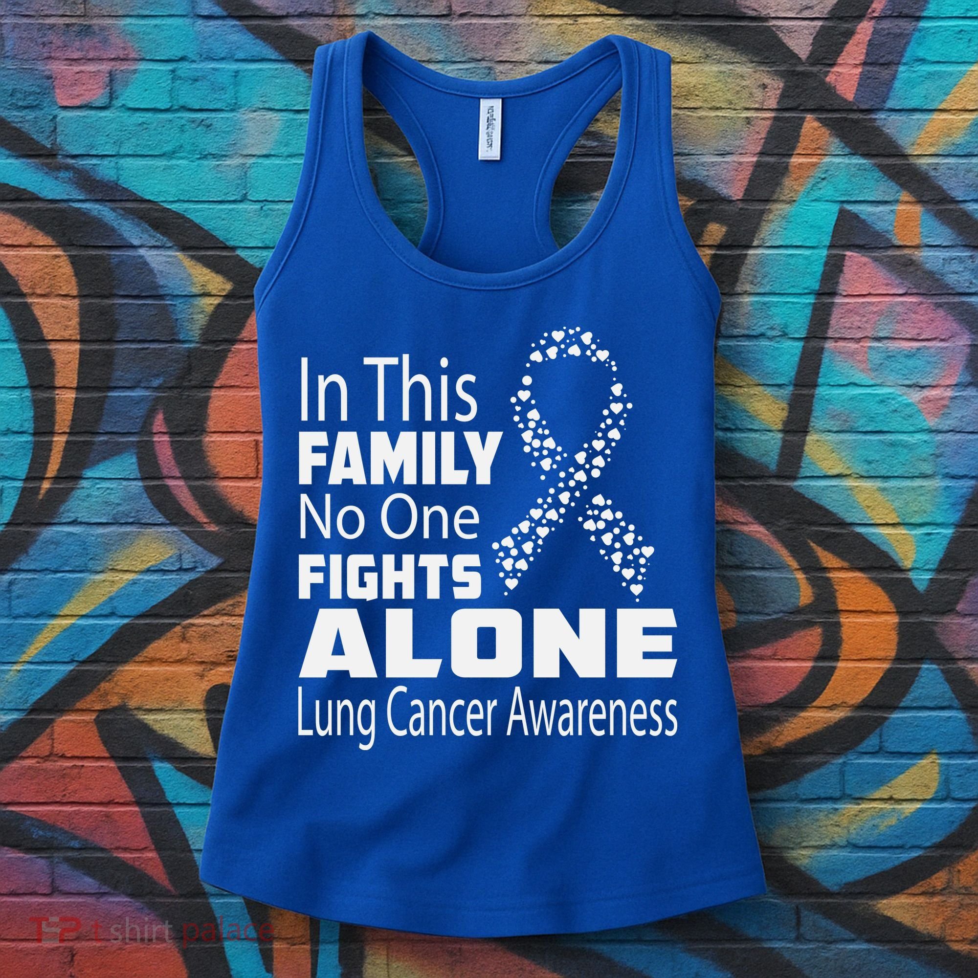 No One Fights Alone Lung Cancer Awareness Women's Tank Top