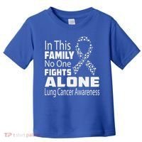 No One Fights Alone Lung Cancer Awareness Toddler T-Shirt thumb 0