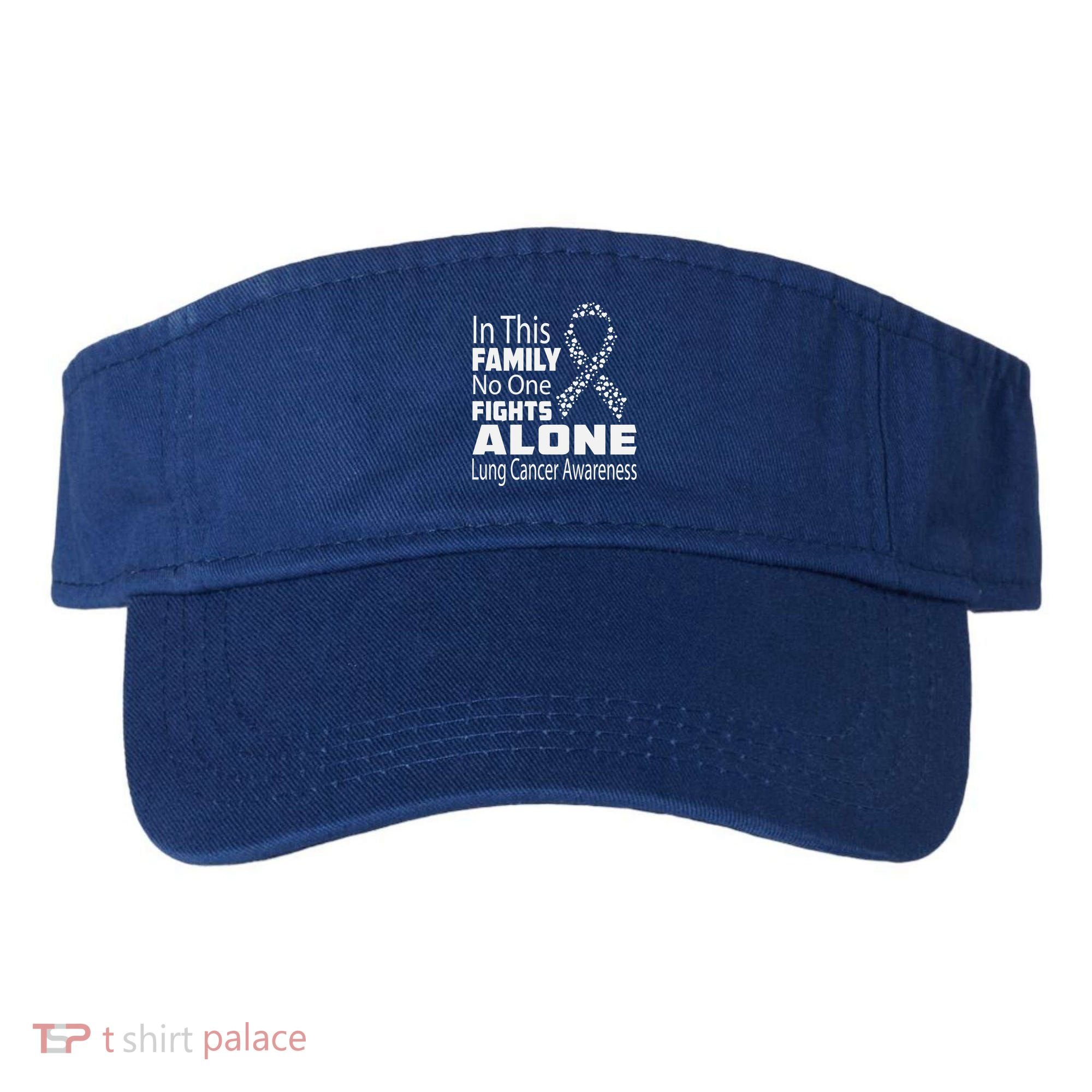No One Fights Alone Lung Cancer Awareness Visor