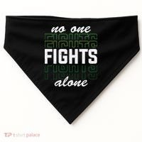 No One Fights Alone Mental Health Awareness USA-Made Doggie Bandana thumb 0