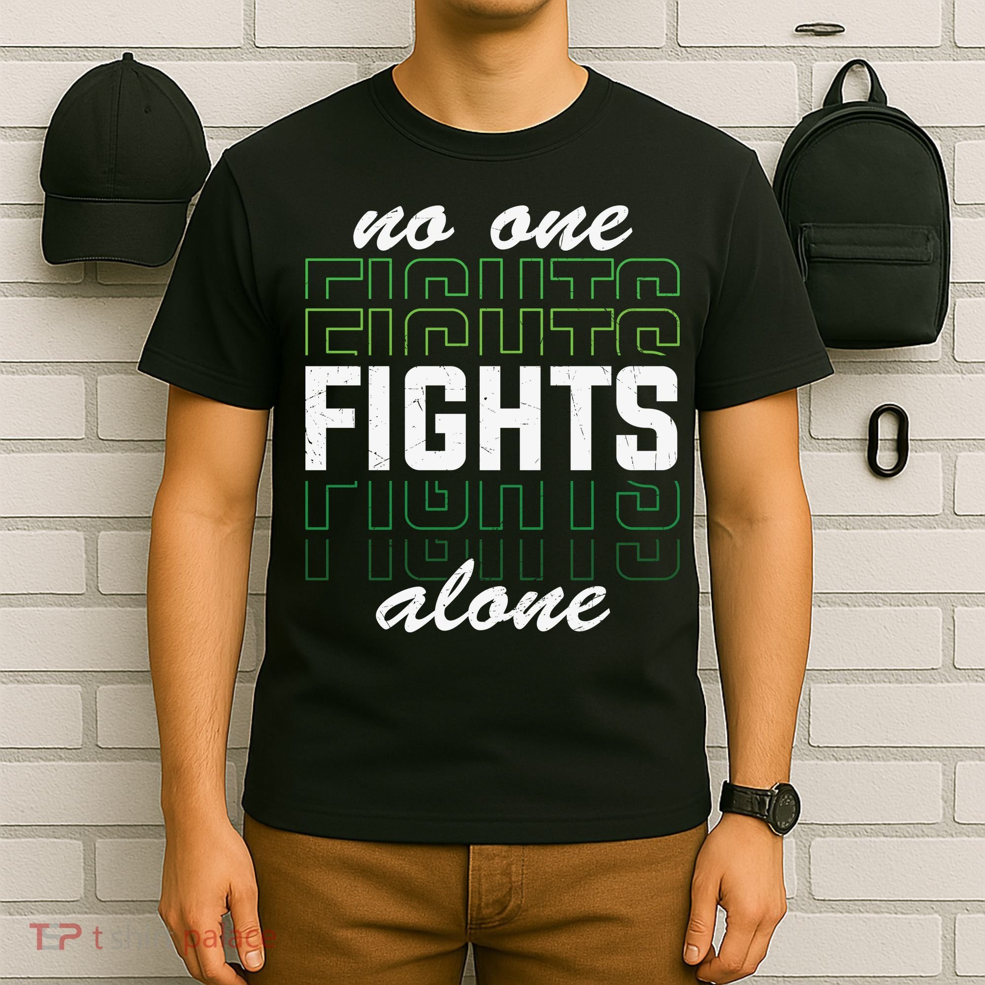 No One Fights Alone Mental Health Awareness T-Shirt