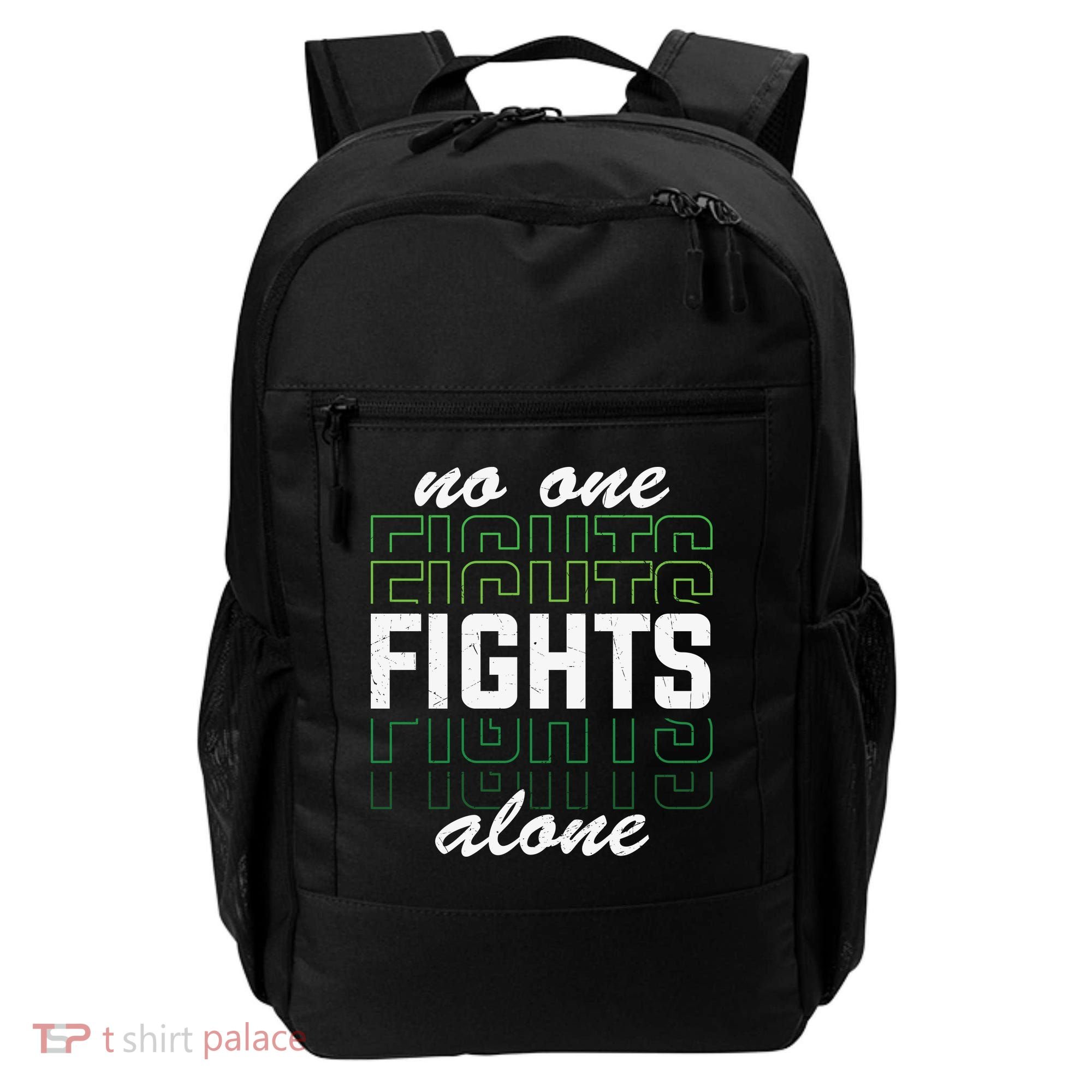 No One Fights Alone Mental Health Awareness Backpack