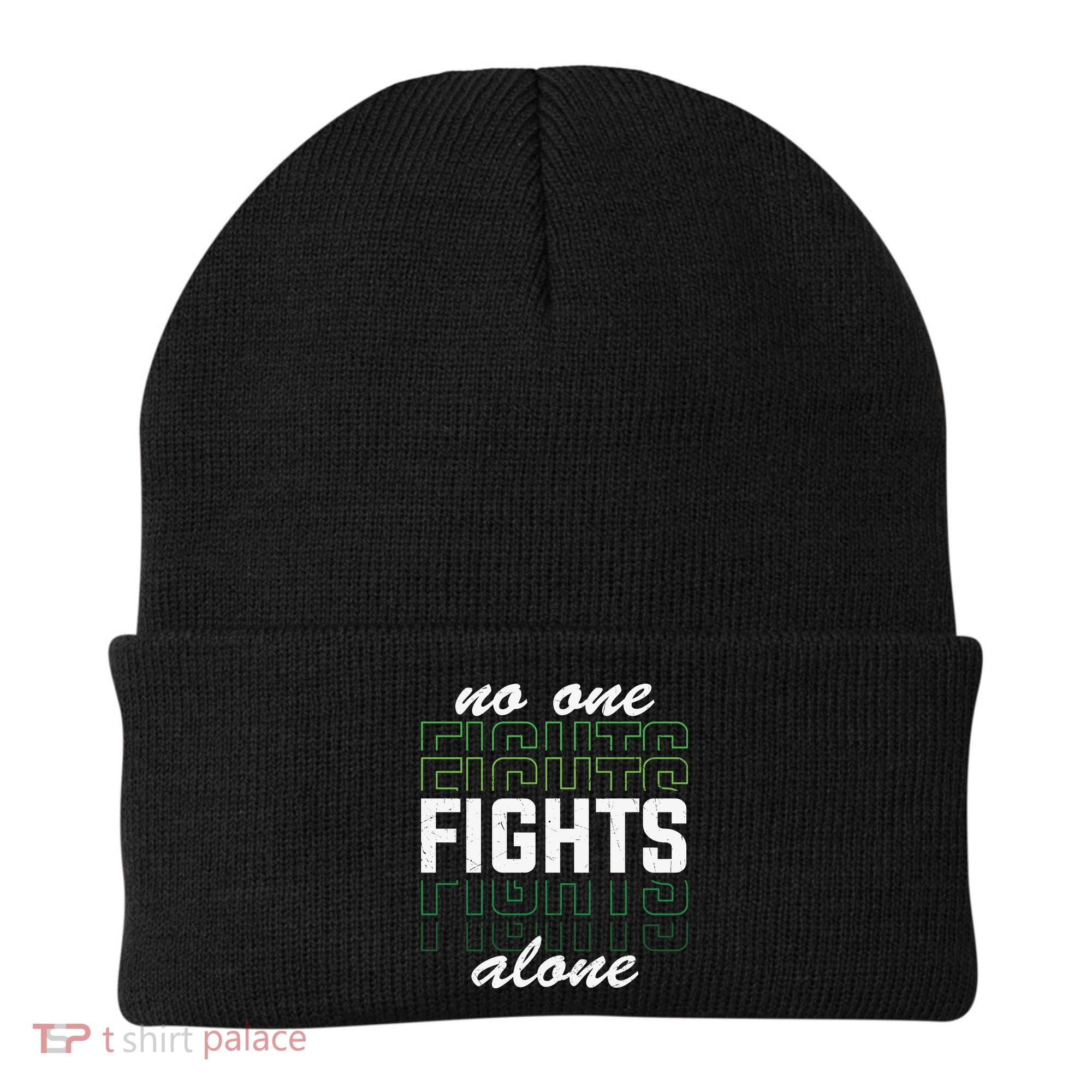 No One Fights Alone Mental Health Awareness Beanie