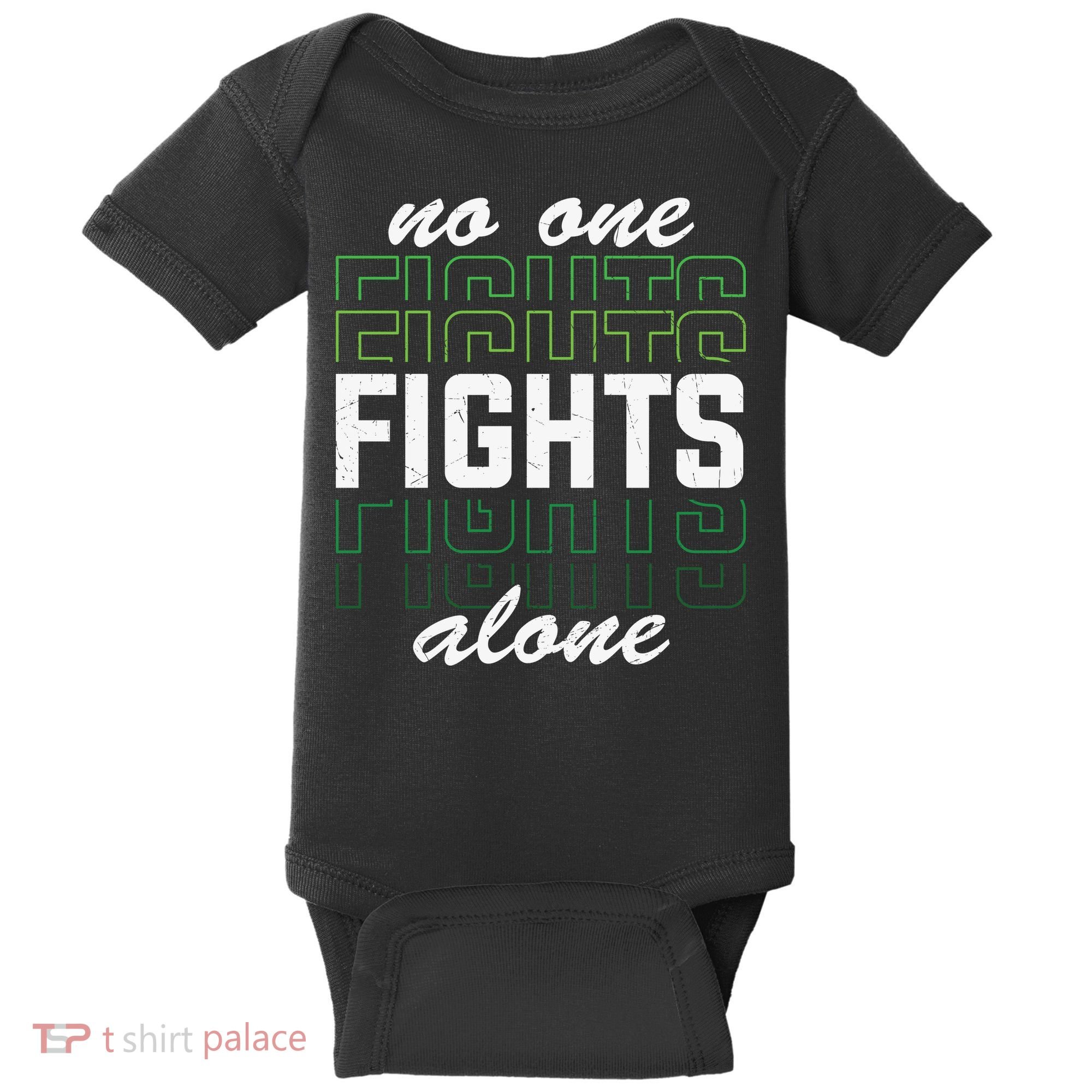 No One Fights Alone Mental Health Awareness Baby Bodysuit