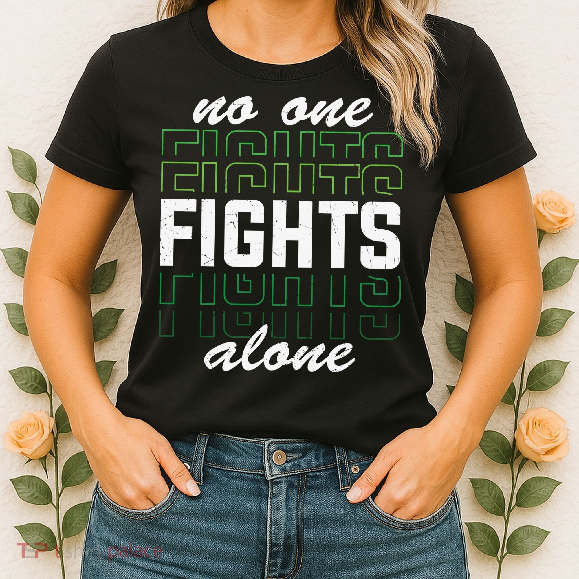 No One Fights Alone Mental Health Awareness Women's T-Shirt