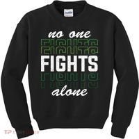 No One Fights Alone Mental Health Awareness Kids Sweatshirt thumb 0