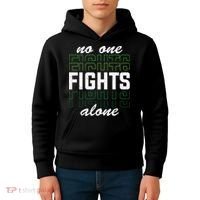 No One Fights Alone Mental Health Awareness Kids Hoodie thumb 4
