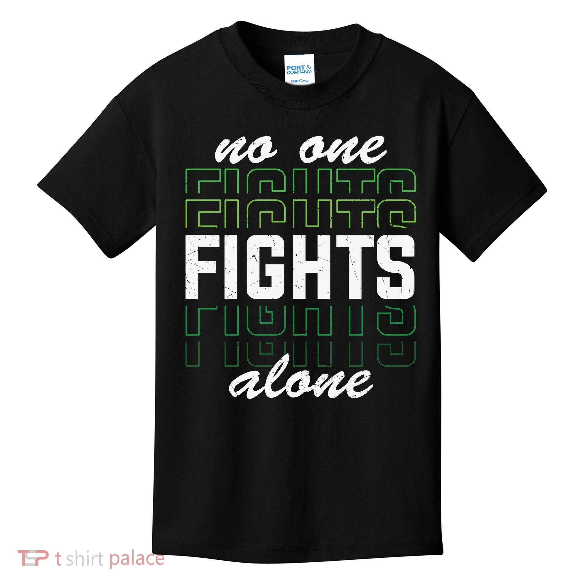 No One Fights Alone Mental Health Awareness Kids T-Shirt