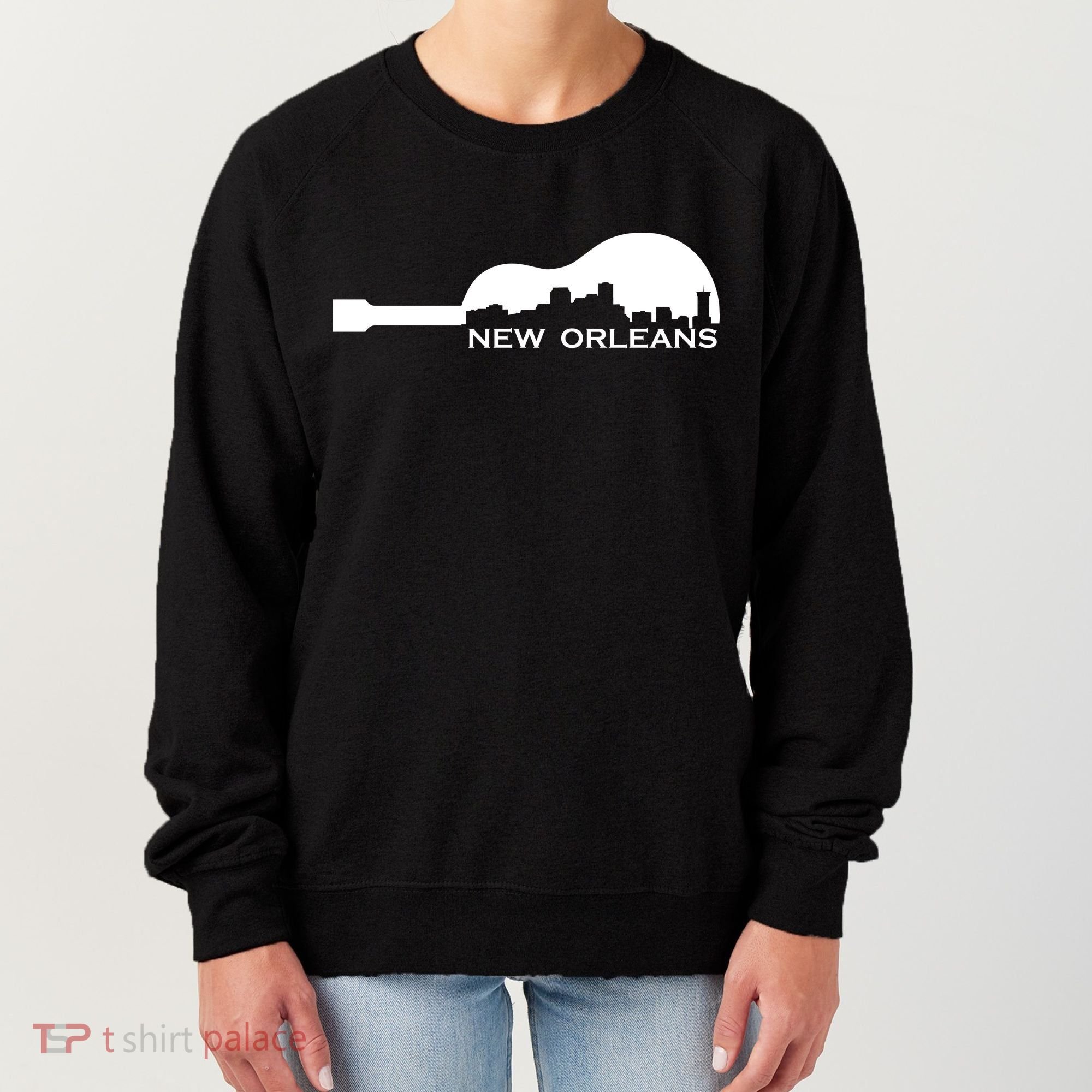 New Orleans Guitar Skyline Women's Sweatshirt