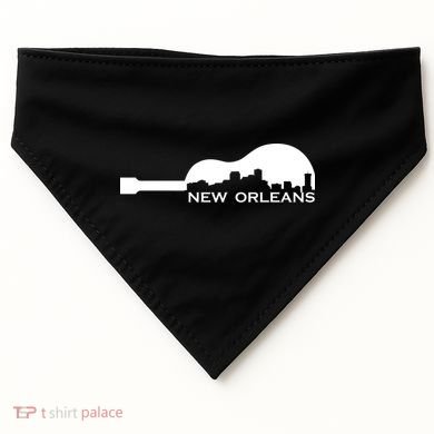 New Orleans Guitar Skyline USA-Made Doggie Bandana