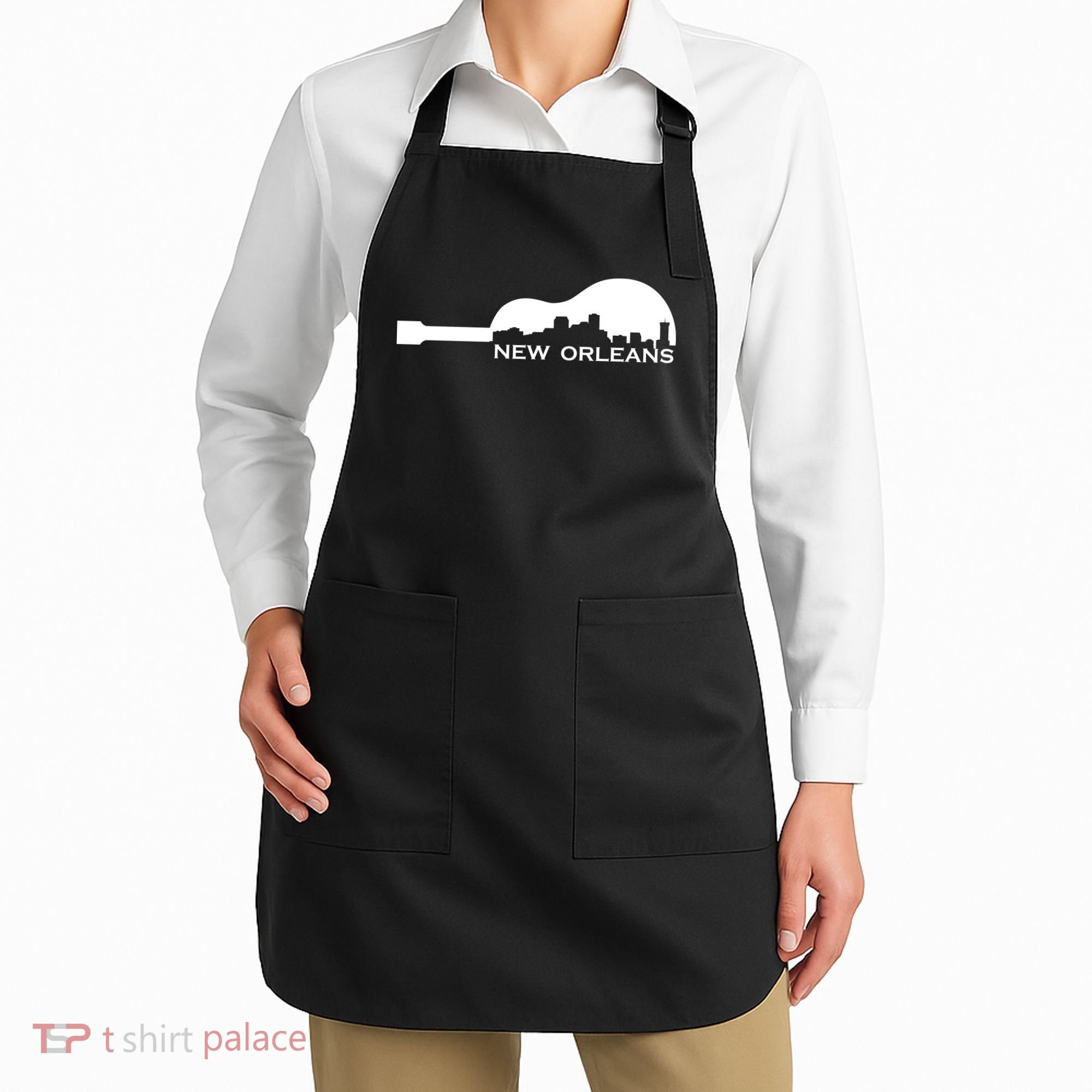 New Orleans Guitar Skyline Apron