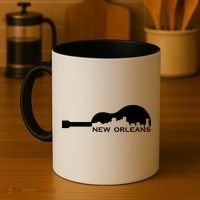New Orleans Guitar Skyline Coffee Mug thumb 4