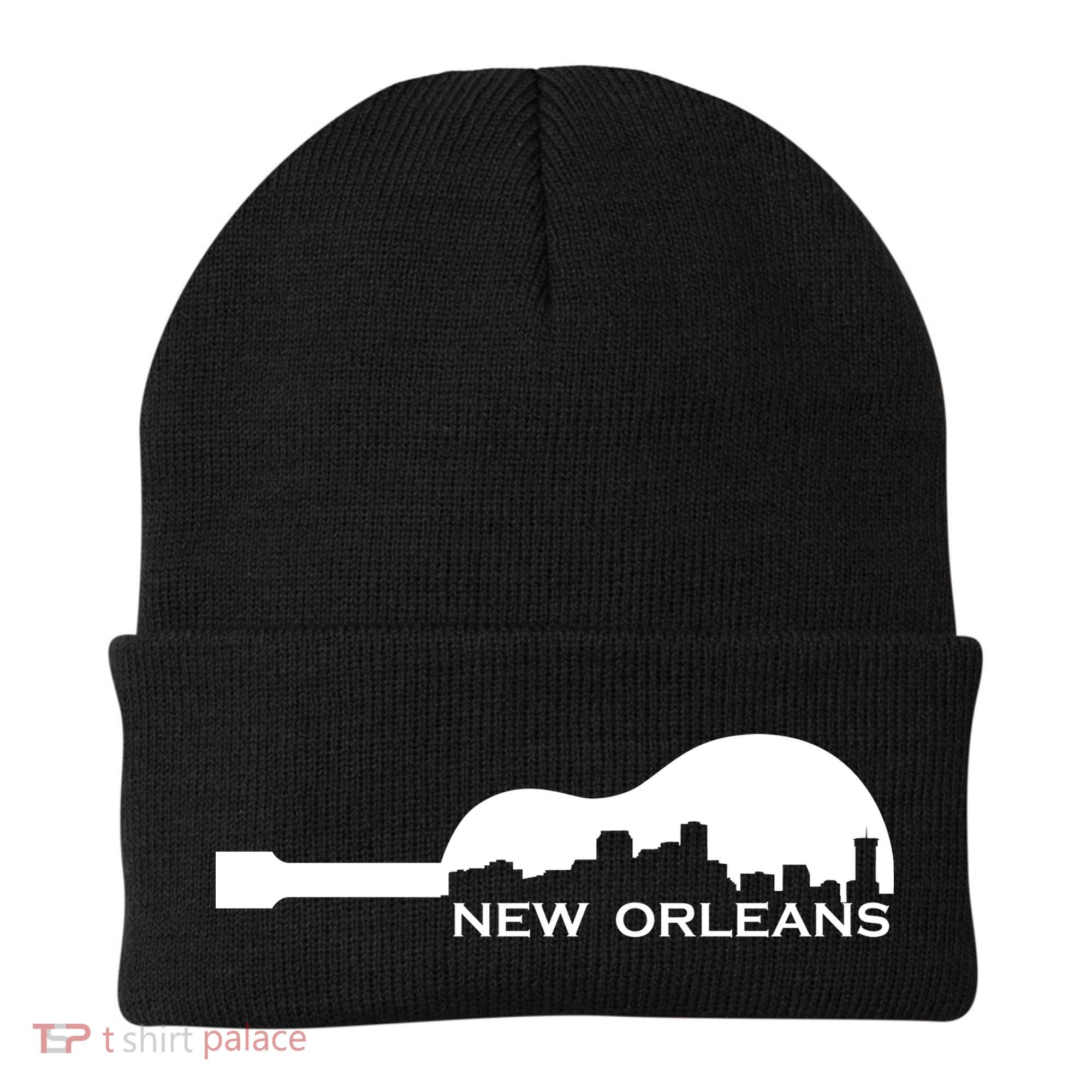 New Orleans Guitar Skyline Beanie