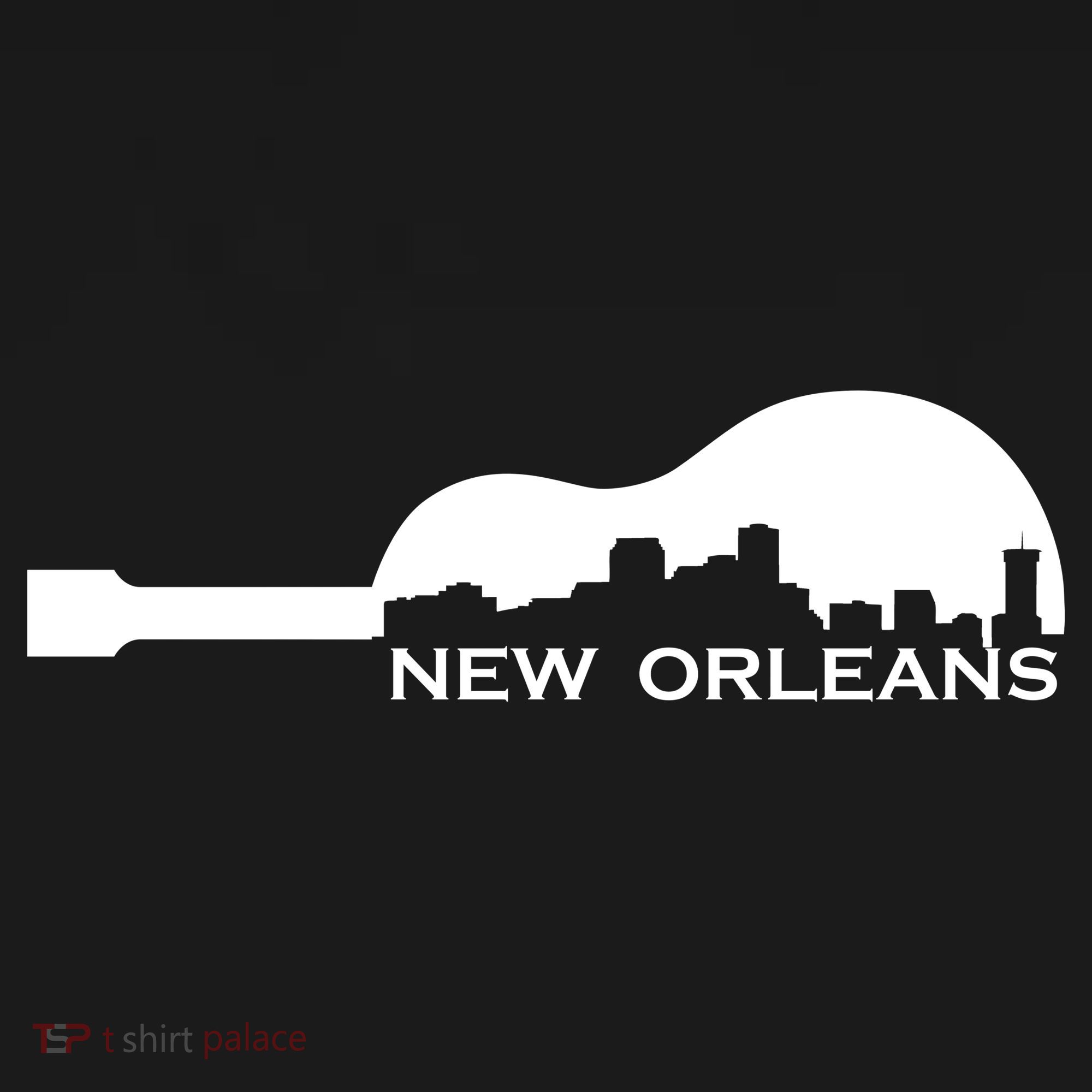New Orleans Guitar Skyline Baby Bodysuit