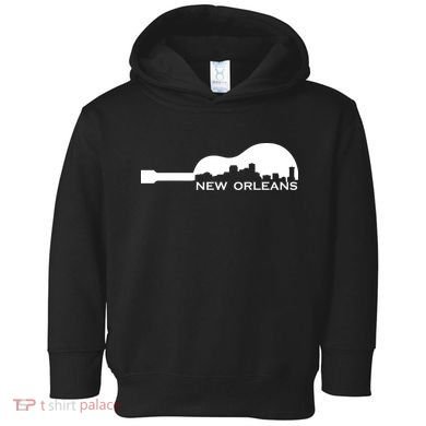 New Orleans Guitar Skyline Toddler Hoodie